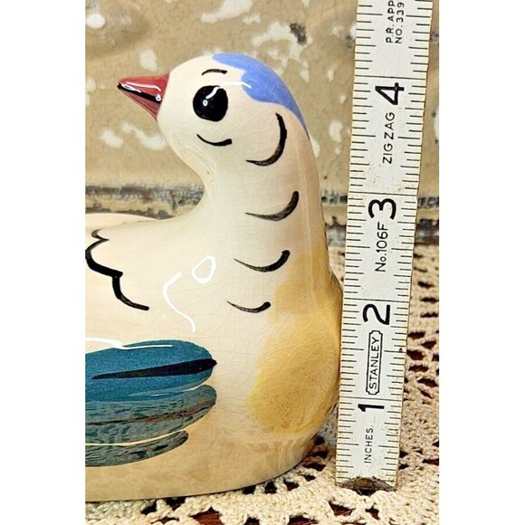 The California Cleminson's Pottery Bird Butter Dish Topper 1950s (Read!) - Picture 7 of 10